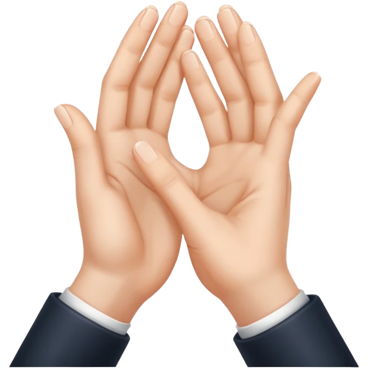 Les doigts des deux mains qui forme un W emoji