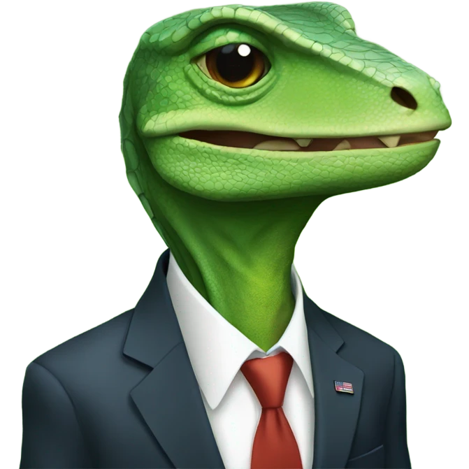 Obama as a lizard emoji