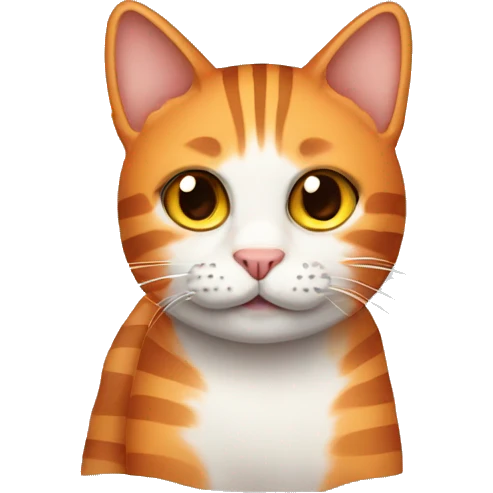 orange striped cat  emoji
