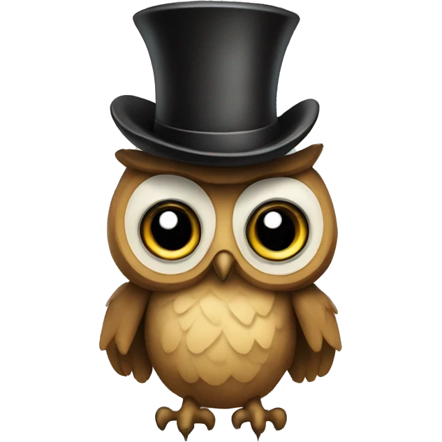 owl with top hat and monocole emoji