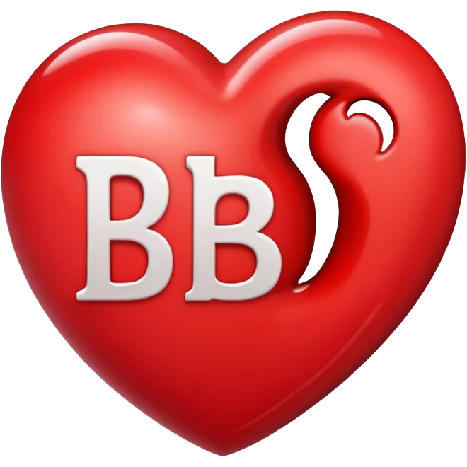 heart with the letter B inside emoji
