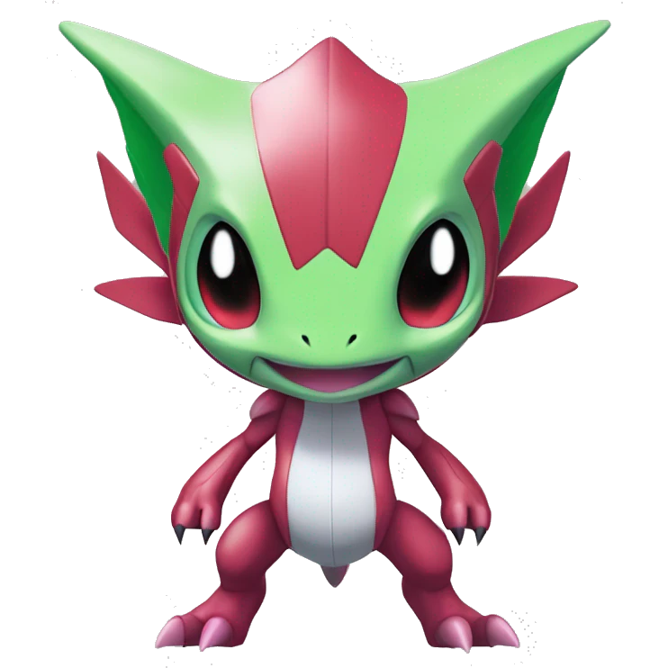 Cool Edgy Chibi Legendary Shiny Fakemon-Pokémon-Genesect-Flygon With Full Body Detailed High Quality emoji