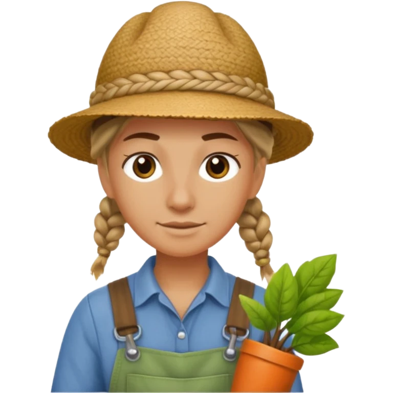 braided haired gardener emoji