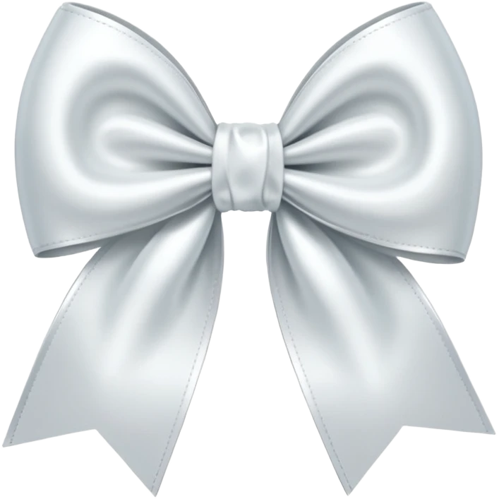 white satin bow emoji