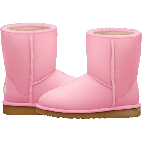 Pink pair of UGG boots  emoji