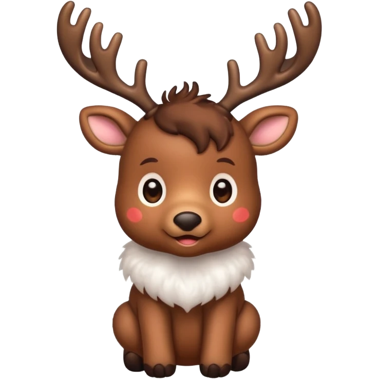 reindeer baby  cute, full body LIGHTS on his horns emoji