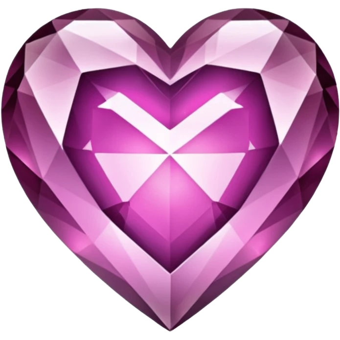 хрустальное прозрачное  сердце  с гранями emoji