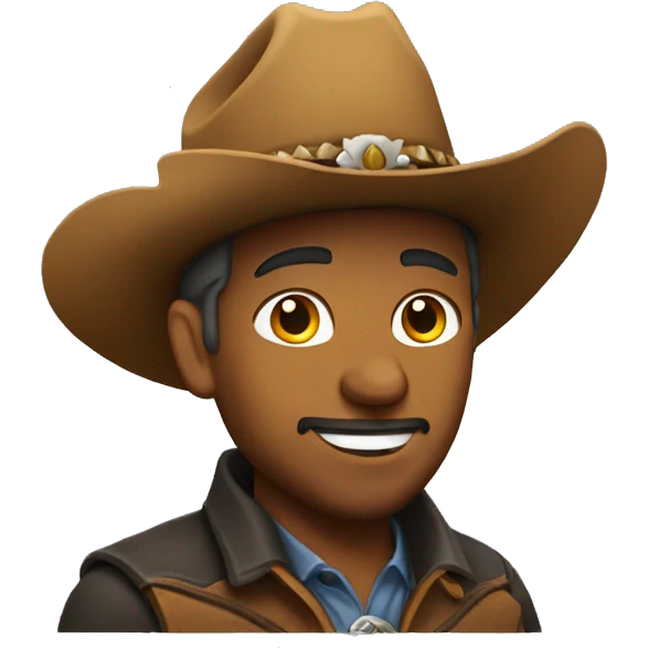 Cowboy wearing a hat emoji