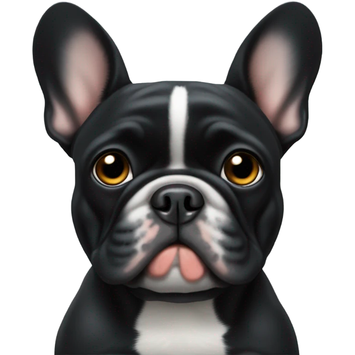 black French bulldog sitting emoji