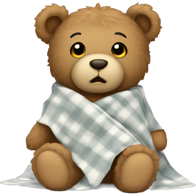 teddy bear in a blacket emoji