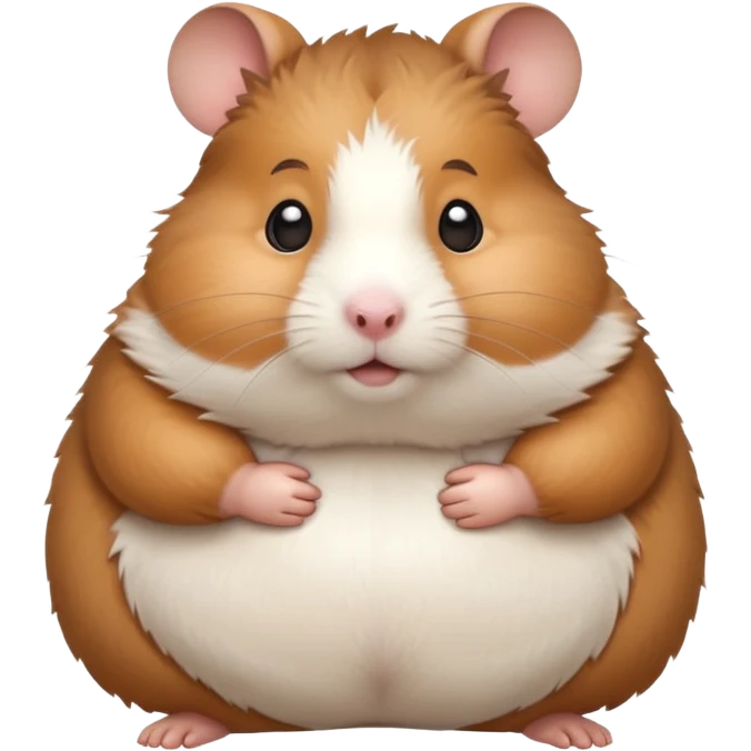 fat hamster holding belly emoji