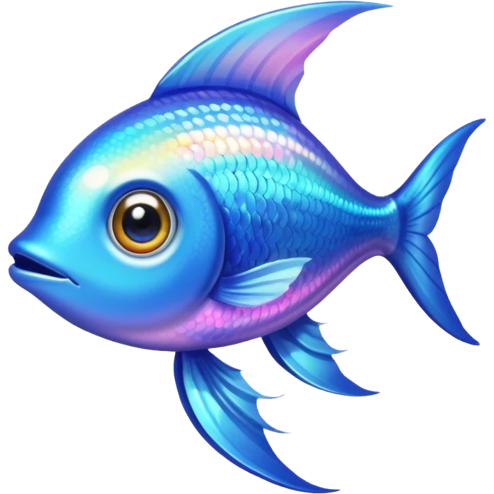 Adorable tetra fish with large sparkling eyes and long flowing fins. emoji