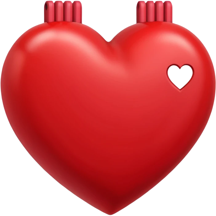 red pencil style draw heart emoji