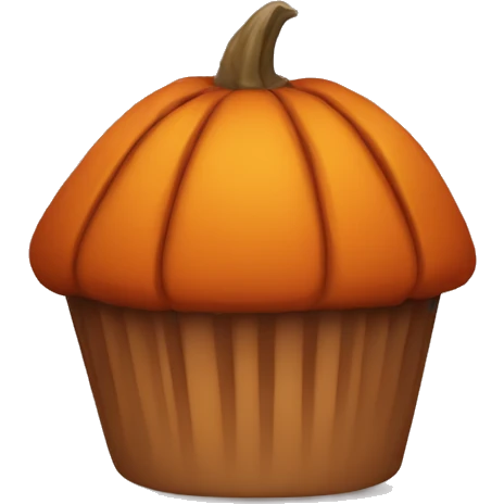 Pumpkin muffin without face emoji