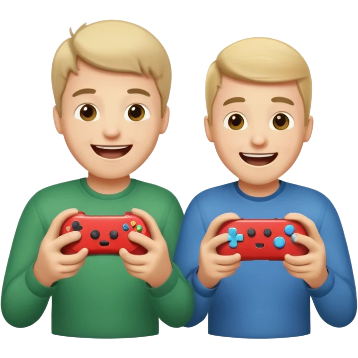 two brothers playings videogames

 emoji
