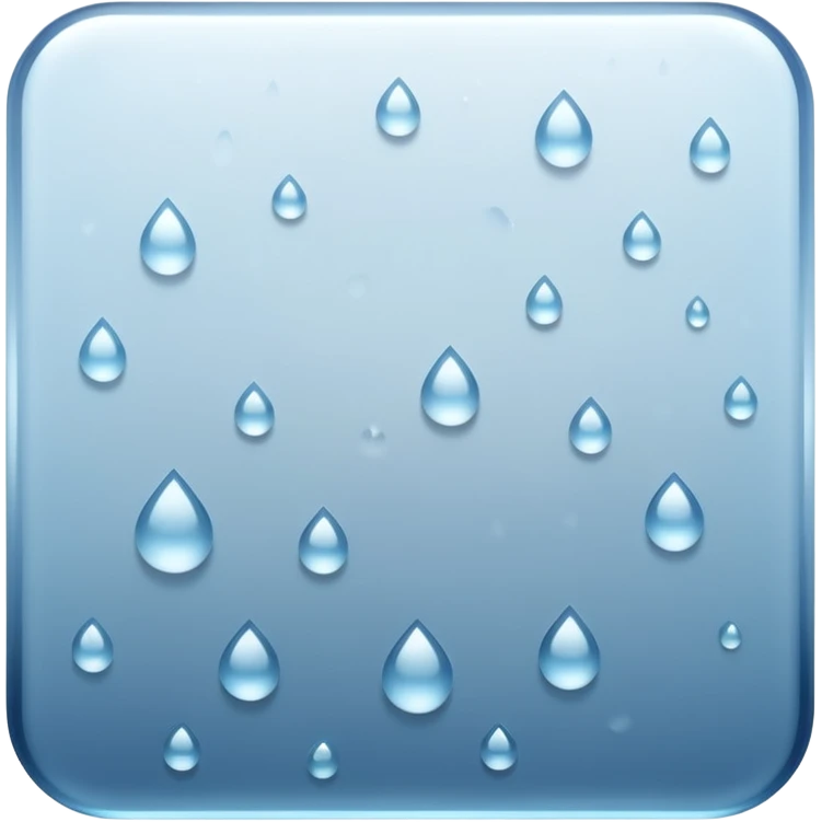 a close-up of a glass surface covered with small water droplets and light fog, as if from steam or humidity — some droplets sliding down slowly — soft reflections and blurred transparency give a realistic misty look — clean, glossy design with gentle lighting emoji