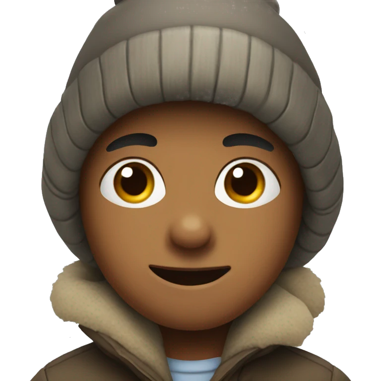Boy in winter hat emoji