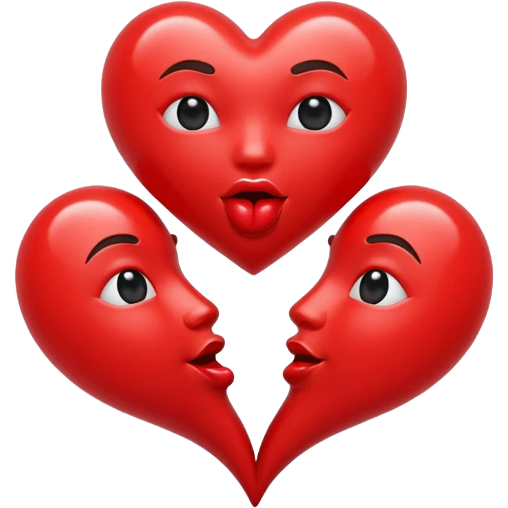 Heart shaped kiss emojis emoji