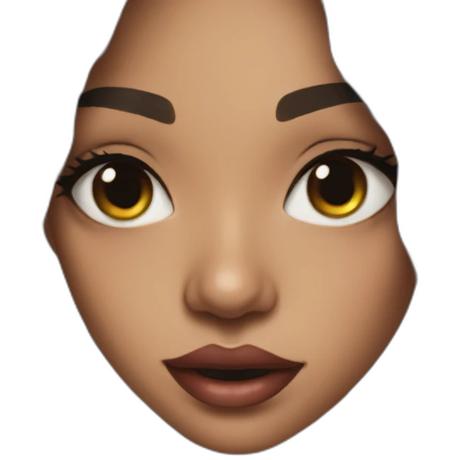 Portrait Rihana high details singing emoji