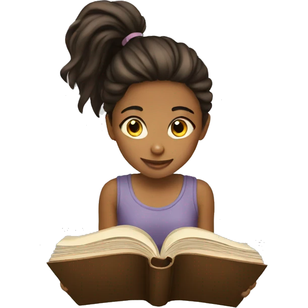  girl reading emoji
