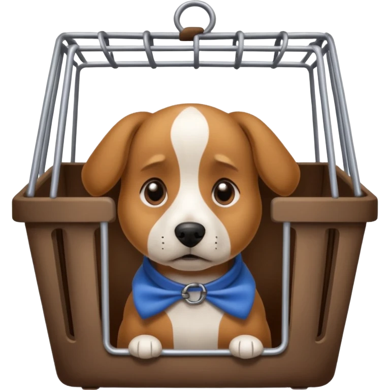 dog in dog cage emoji