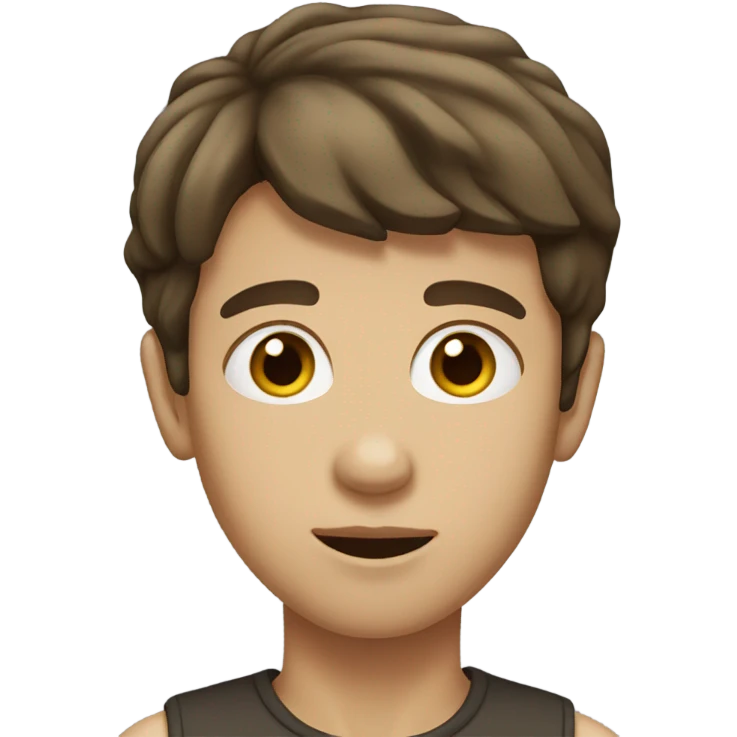 boy with small lips and brunette hair  emoji