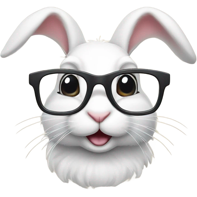 Bunny wearing Glasess emoji