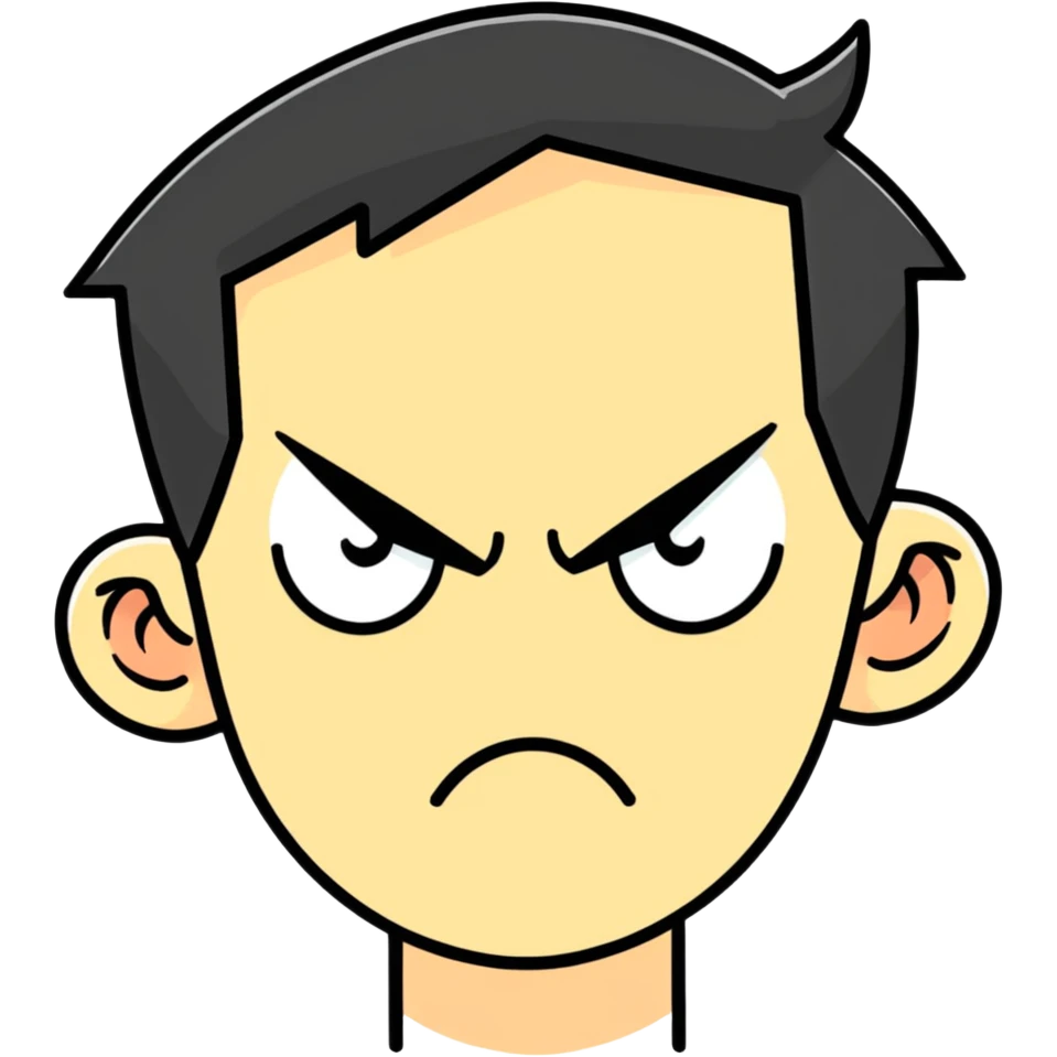 Annoyed face emoji