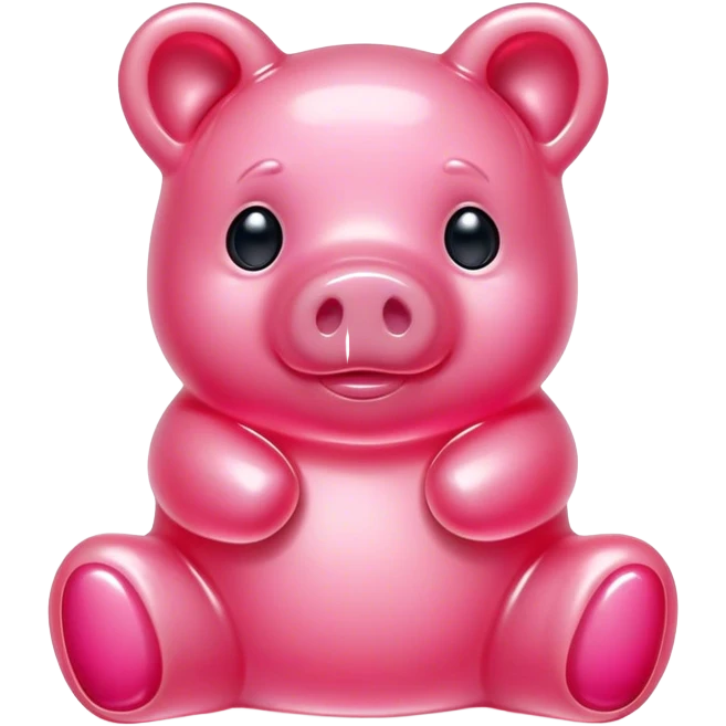 pink gummy jelly bear pig  emoji
