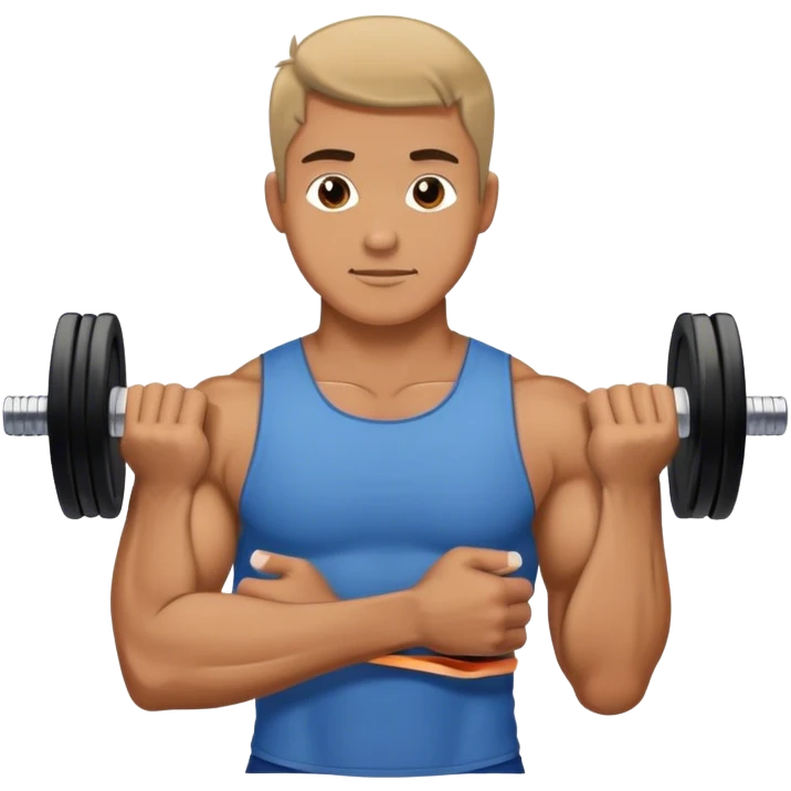 man weighted wrist curl emoji