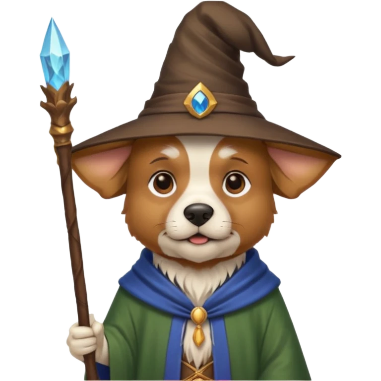 Dog wizard emoji