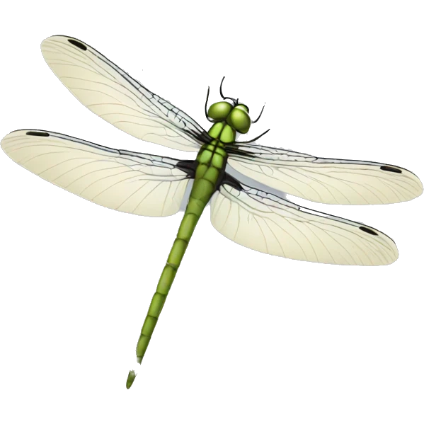 Dragonfly with simplicity down the tail emoji