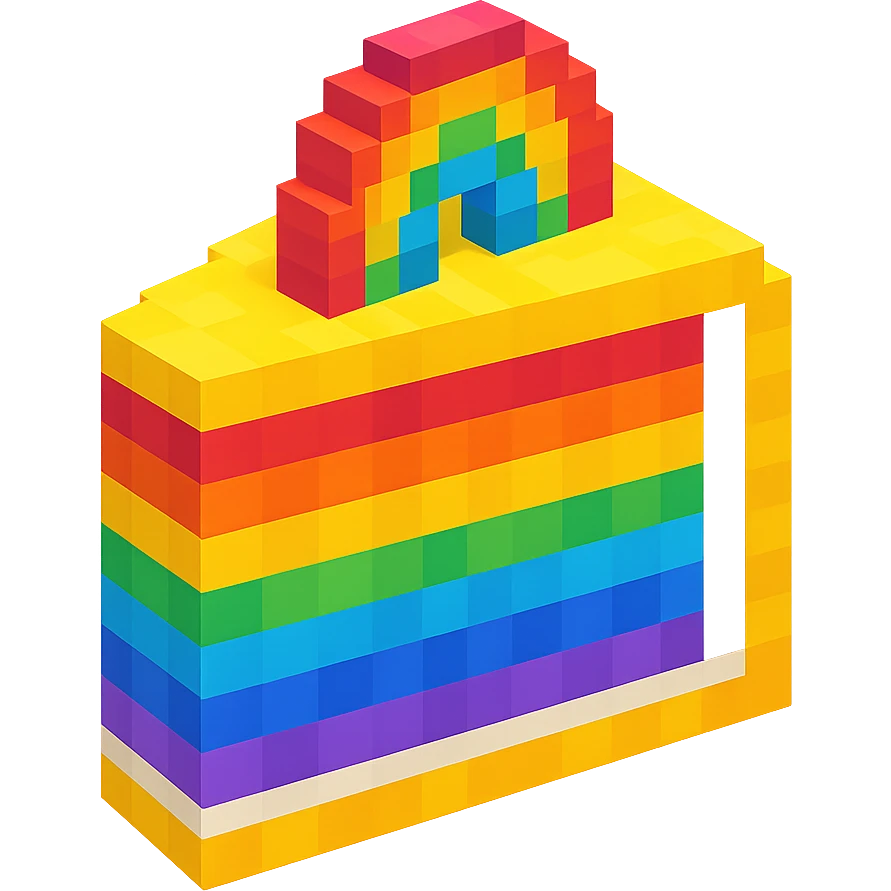 Rainbow cake emoji