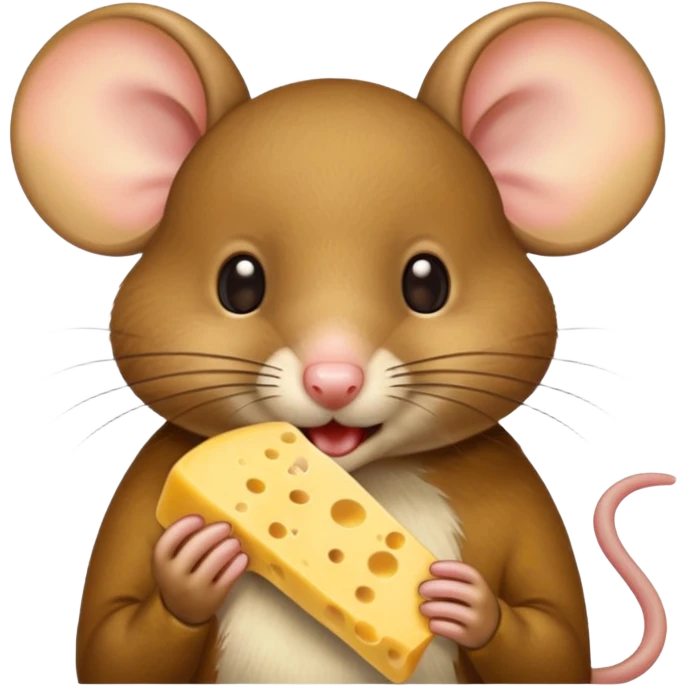 mouse eating a piece of cheese emoji