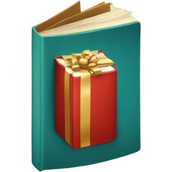 book and gift emoji