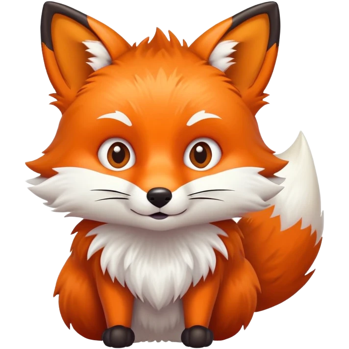 fox trying to look scary but looking adorable instead emoji