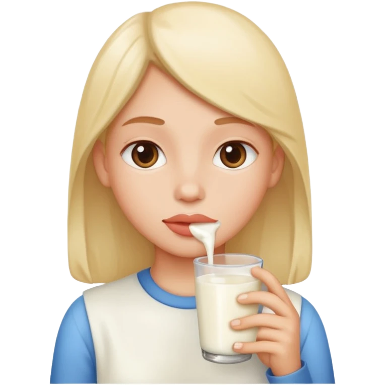 Milk on lips emoji