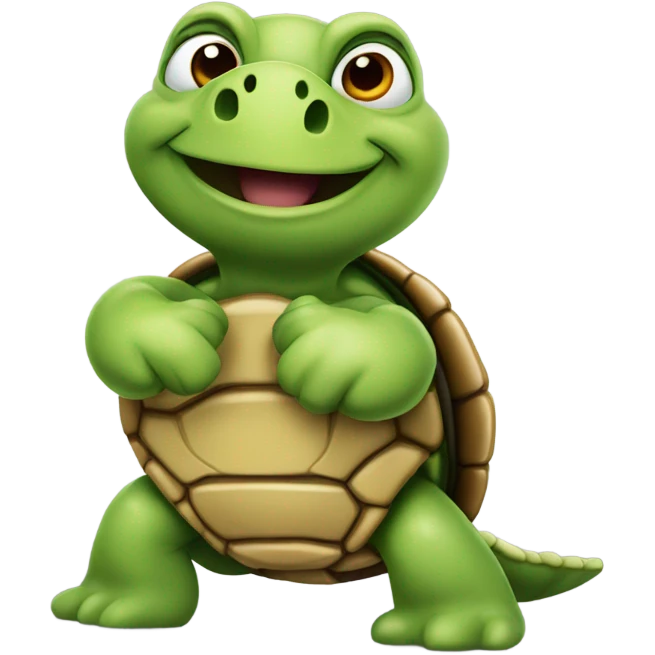 A turtle flipping me off emoji