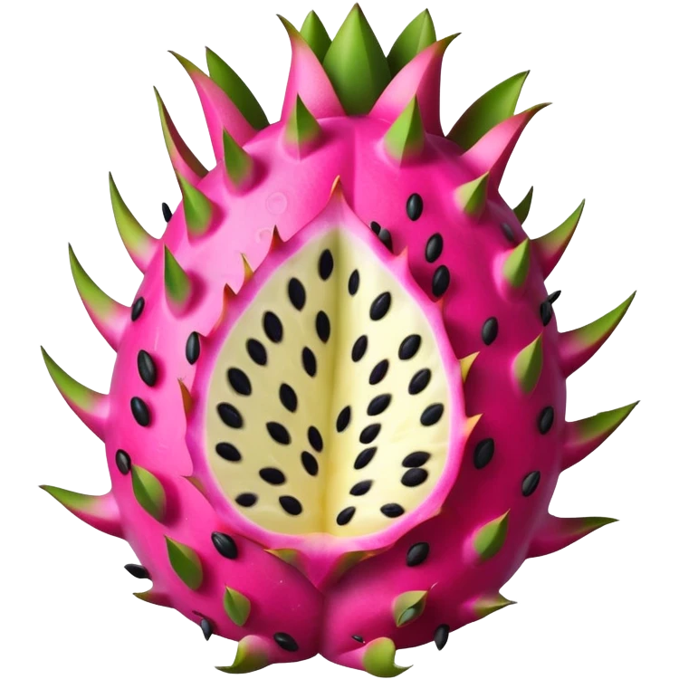 Dragonfruit cut in the meadle emoji