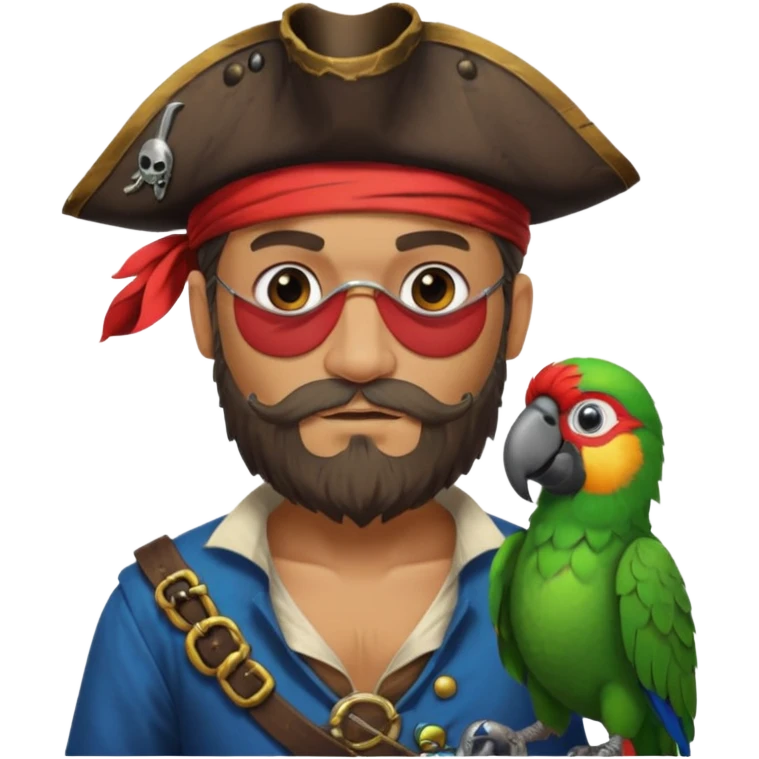 pirate and parrot emoji