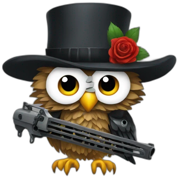 slash from guns and roses but an owl emoji