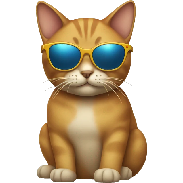 Cat with sunglasses emoji