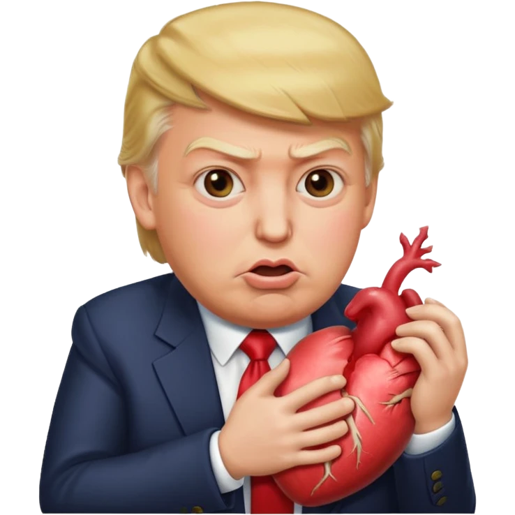 Trump eating heart emoji