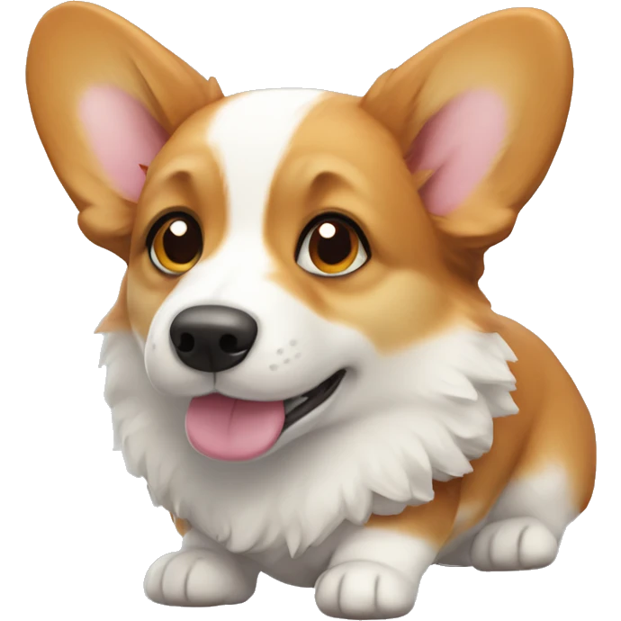 cute tricolour corgi emoji