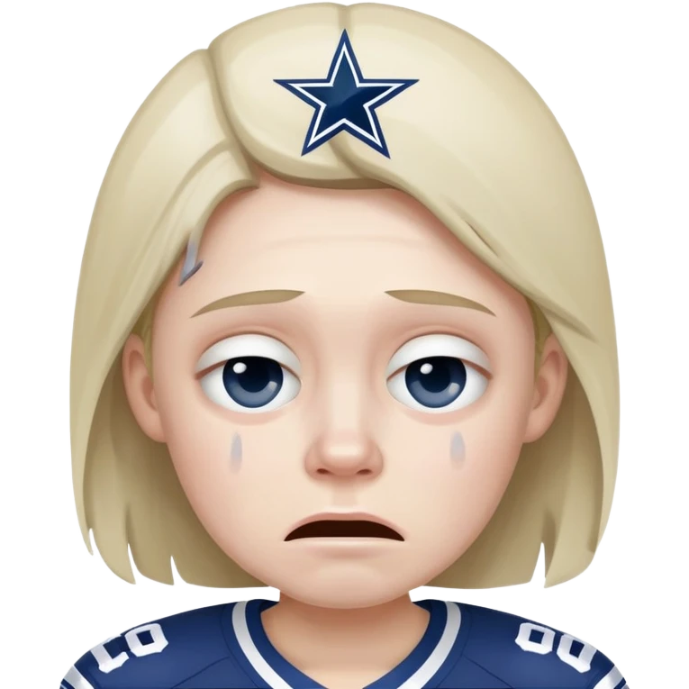 Crying Dallas cowboys fan emoji