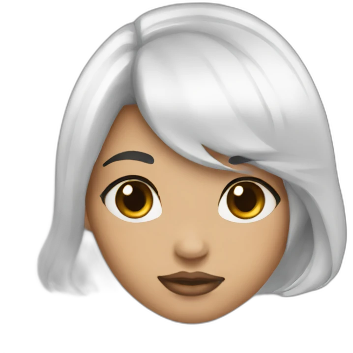 girl-blackhair-tinny-lips emoji
