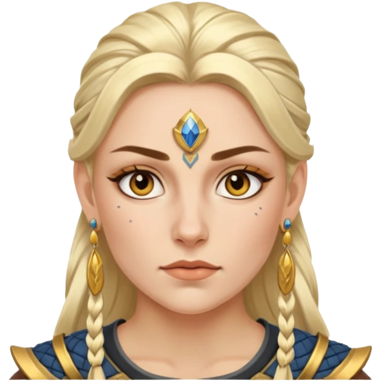 ESO female nordic warrior with lashes and earrings emoji