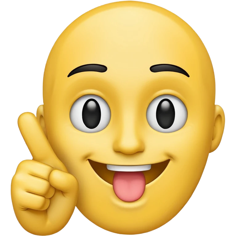 Smiling face with middle finger emoji