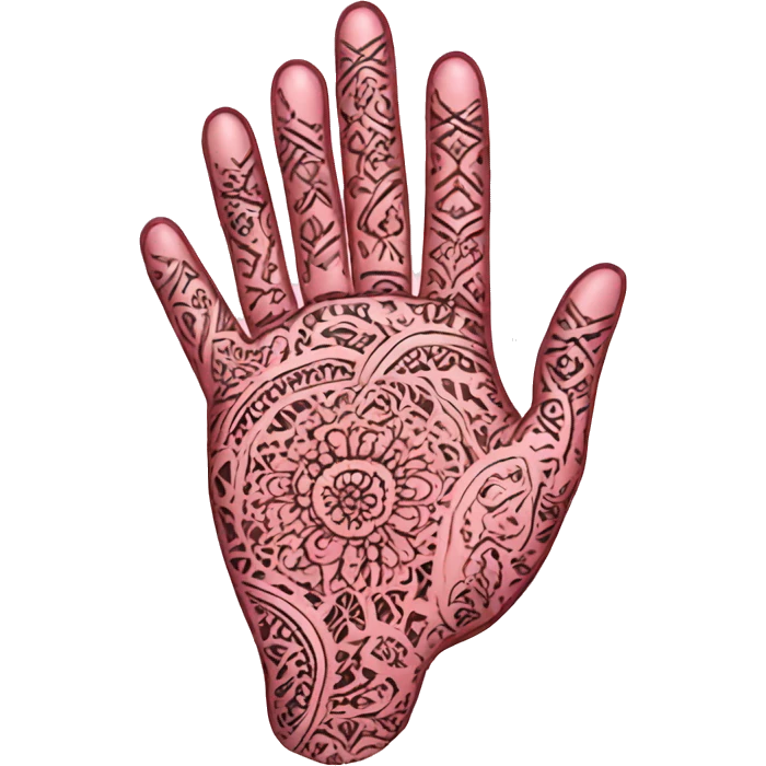 Light pink henna design  emoji