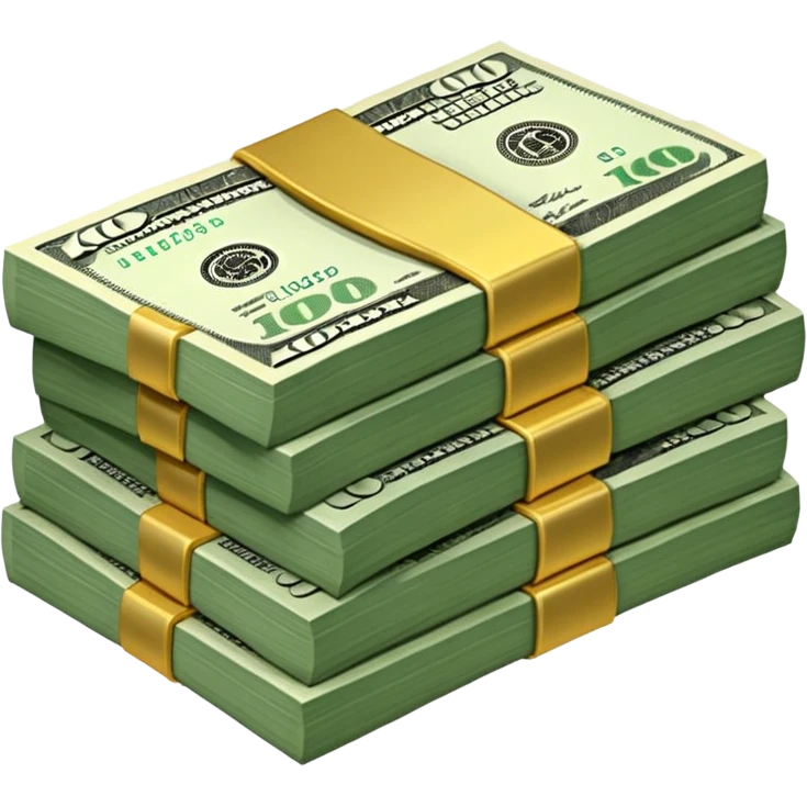 stash of dollars emoji